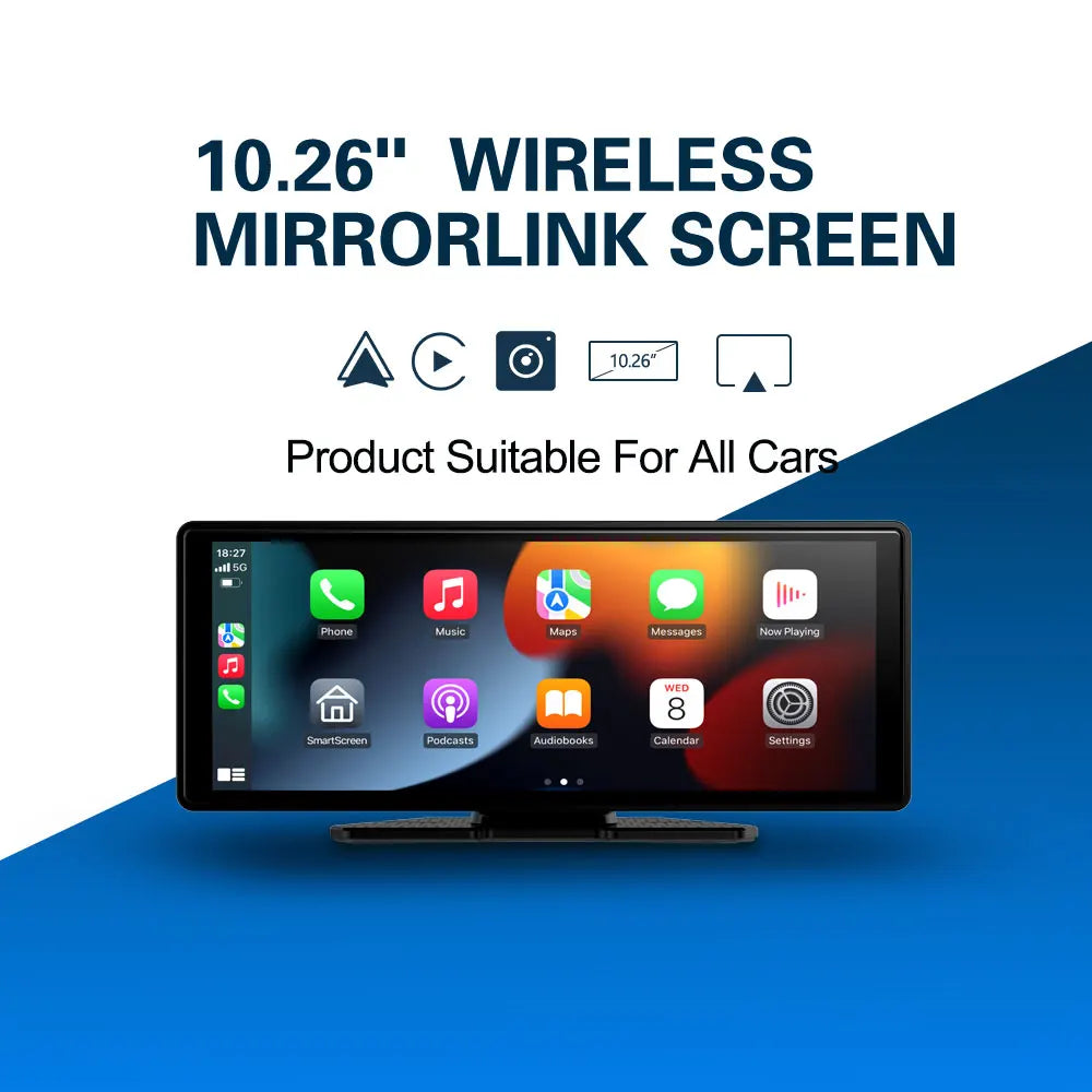 2025 New Universal 10.26” Screen Car Radio Multimedia WIFI Video Player Wireless Carplay Screen for Apple or Android