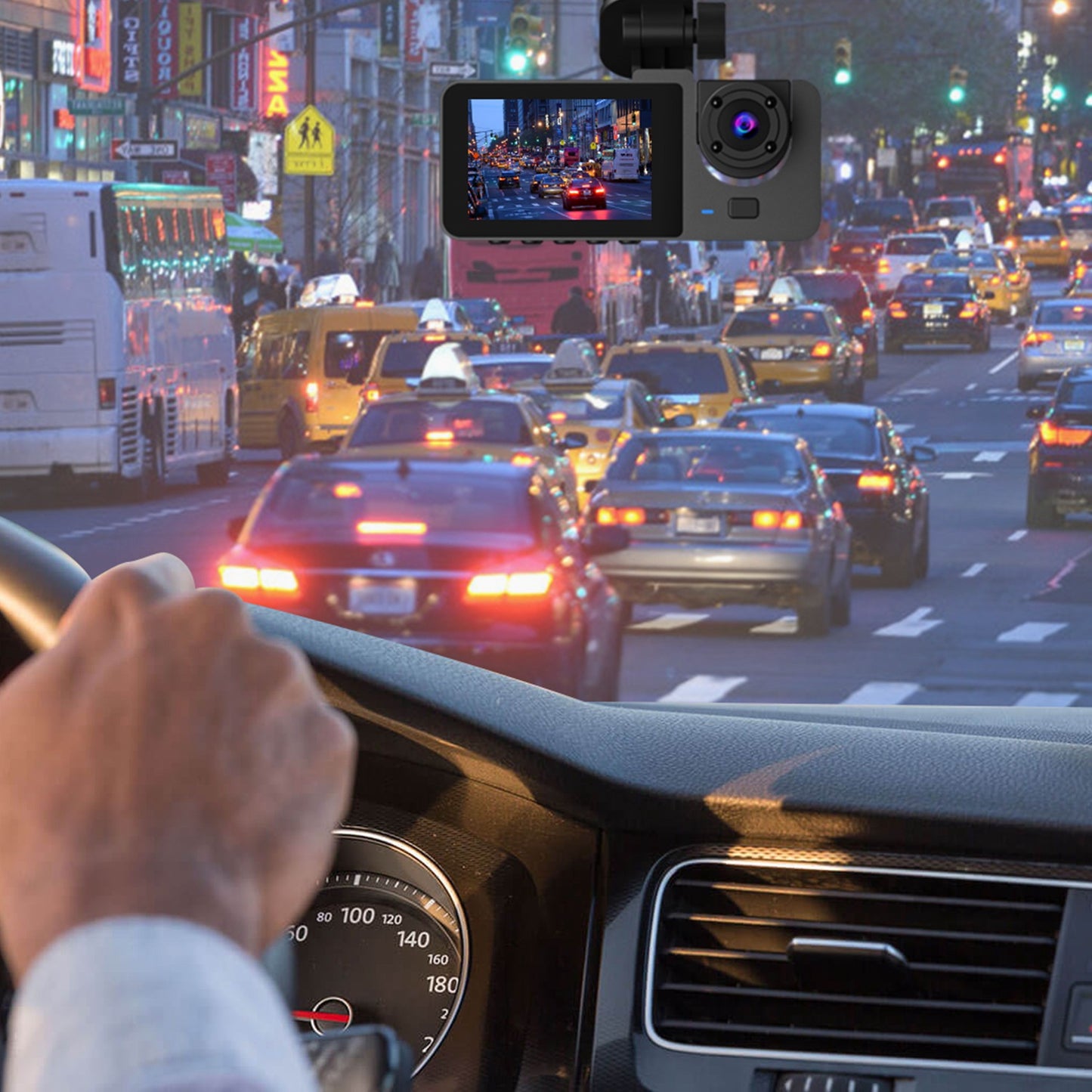 3-Channel Car Camera with 32GB MMC Card
