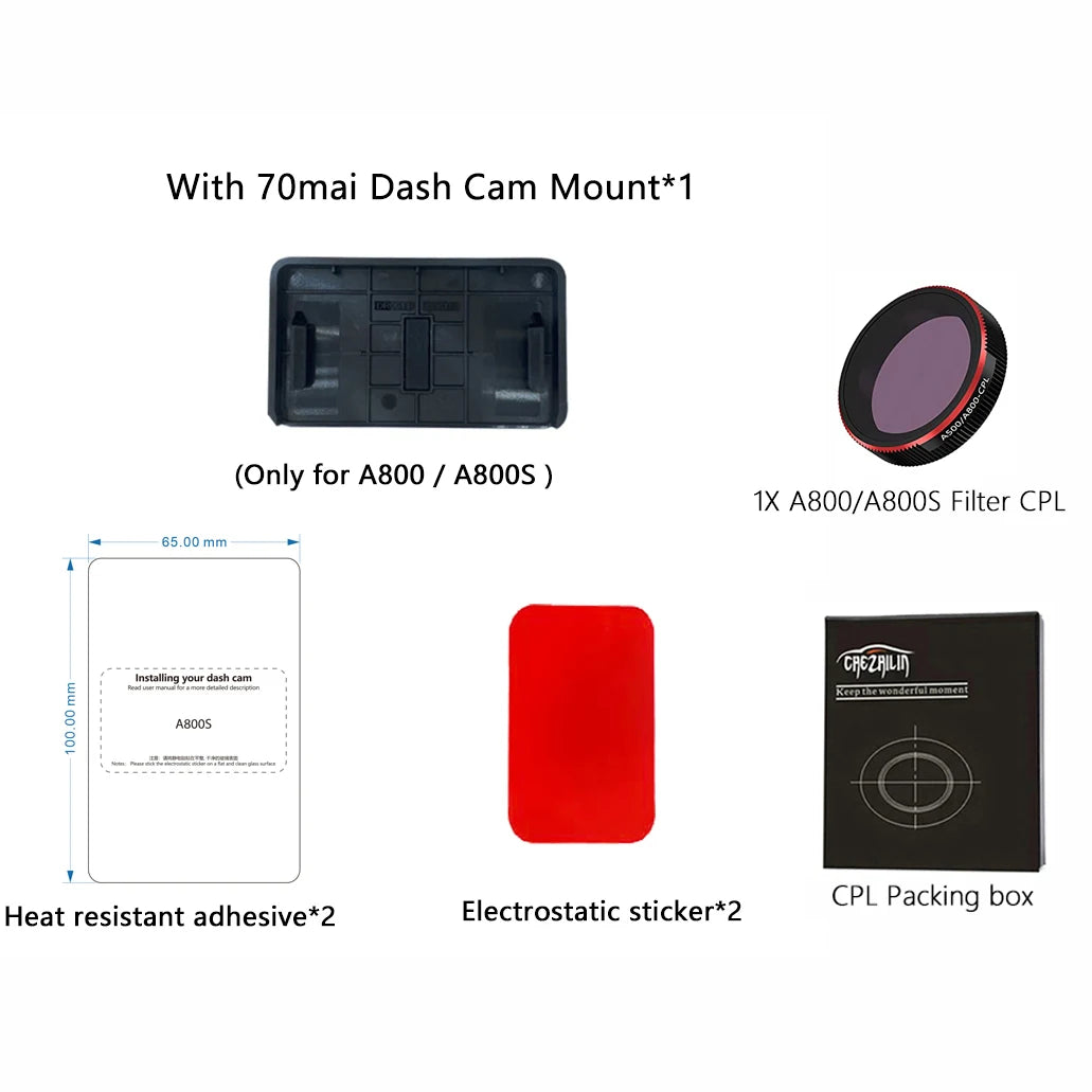 For 70Mai Dash Cam Mount for 70Mai Dash Cam A800S A800 Mount