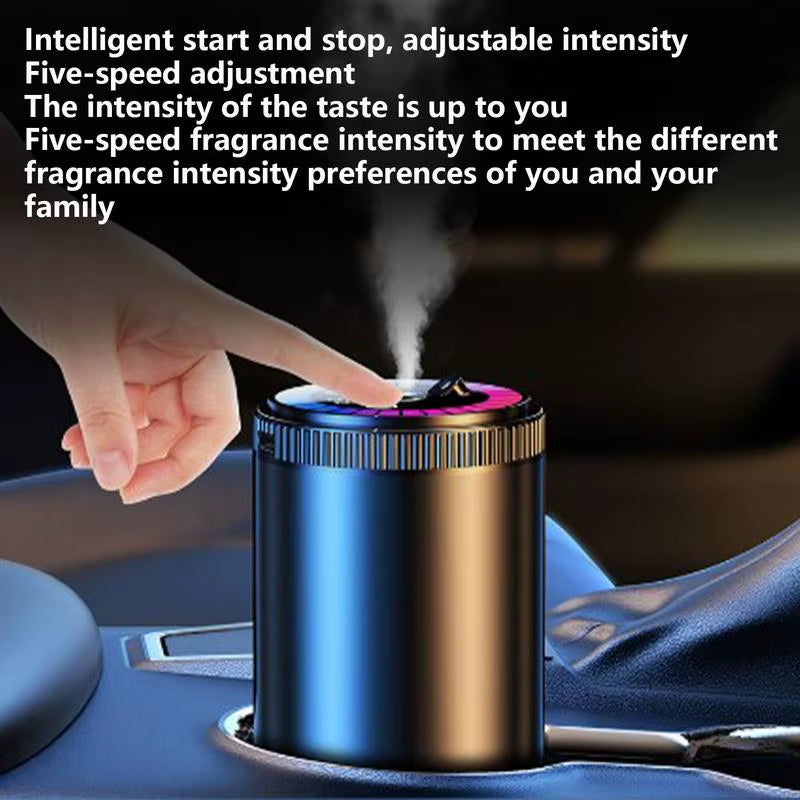 Car Air Purifier Intelligent Perfume Oil Diffuser Romantic Atmosphere LED Light Car Air Fresheners Auto Interior Accessories
