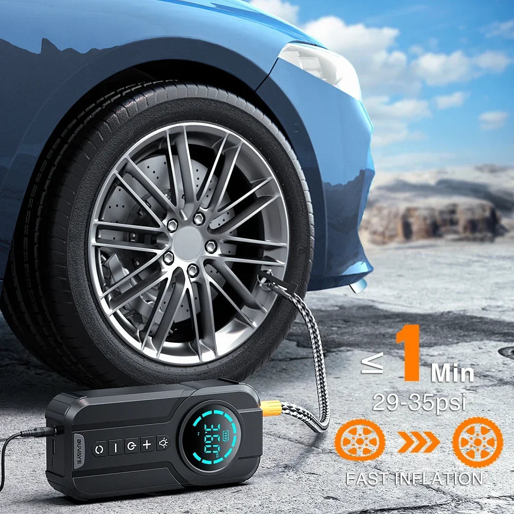 Wired Digital Air Compressor Car Tire Inflator Portable with 3M Power Cord Tire Pump Air Compressors & Inflators