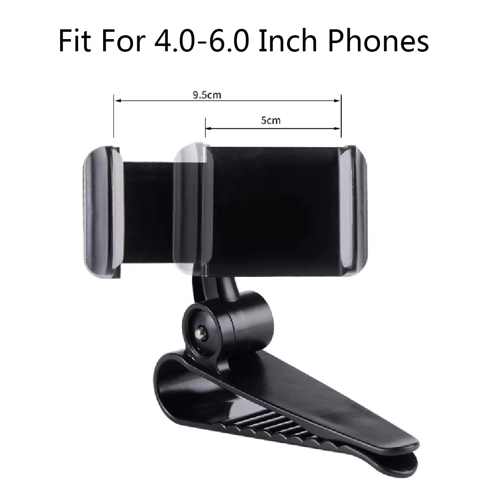 Universal Car Sun Visor Phone Holder 360 Degree Rotation Automobiles Navigation Mount Stand Clip Mobile Phone Bracket Accessory