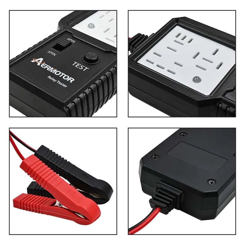 12V 24V Car Relay Tester Electronic Automotive Relay Detector Auto Battery Checker Alternator Analyzer Diagnostic Tool