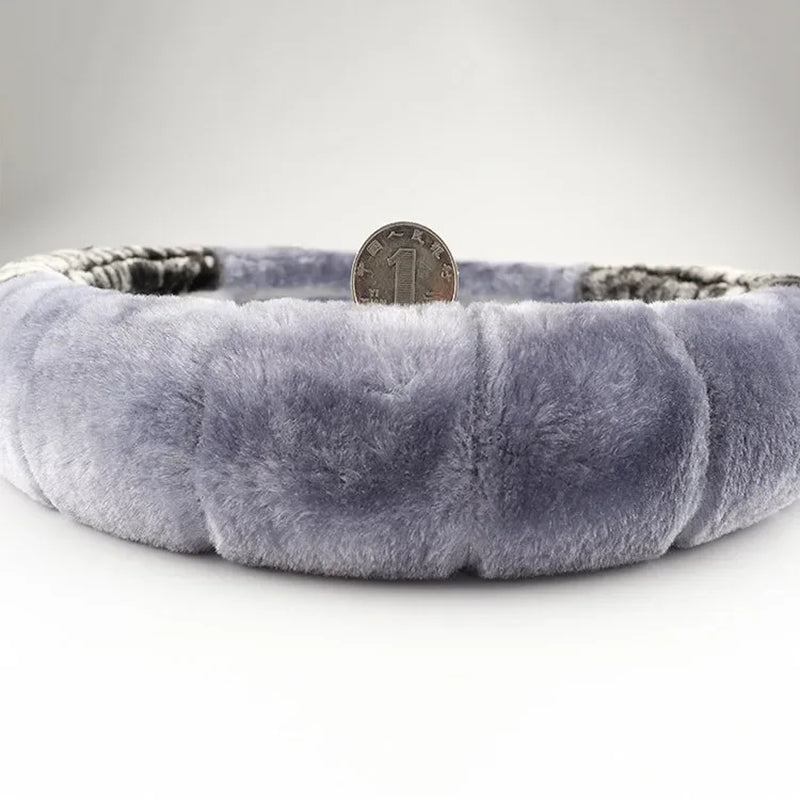Winter Super Soft Plush Car Steering Wheel Cover Universal,Warm Faux Fur Auto Handlebar on the Steering-Wheel 37/38Cm