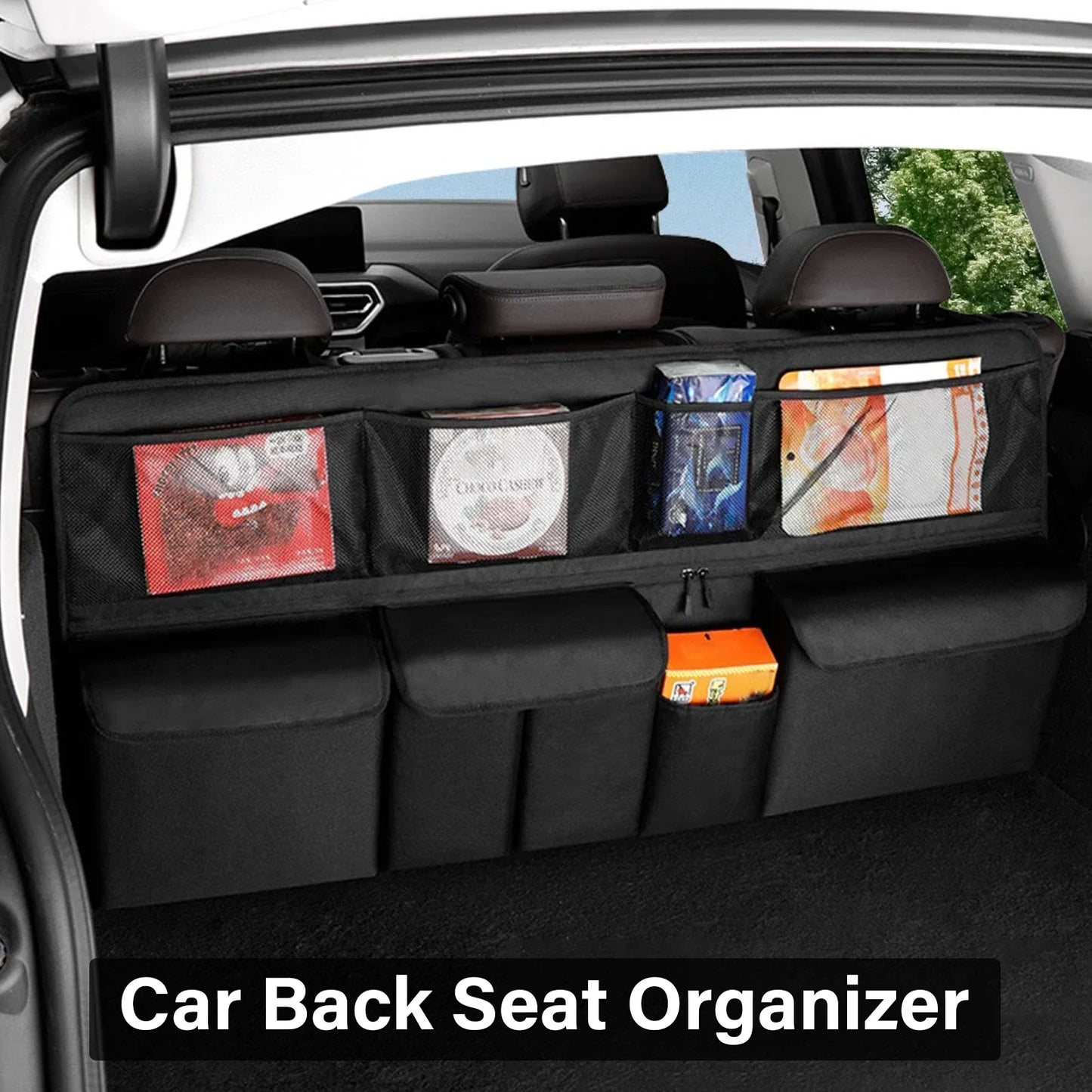 Large Capacity Backseat Trunk Organizer Car Back Seat Organizer Multiple Pocket Organizer Waterproof Storage Trucks Assessorises