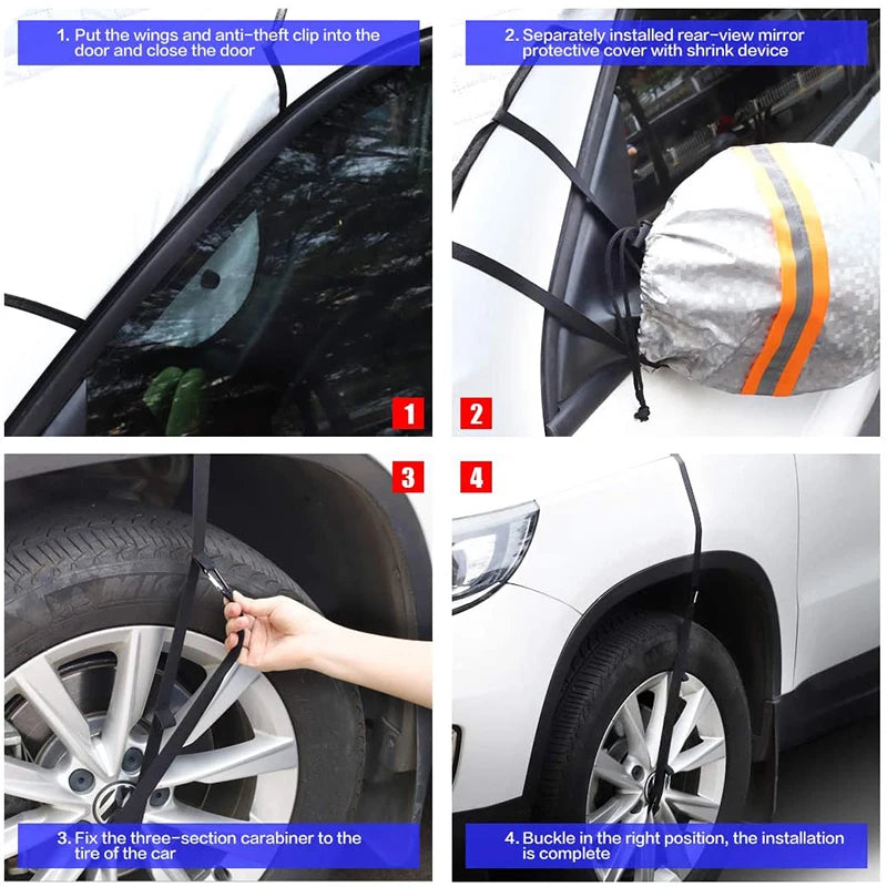 Car Front Windshield Sunshades with Magnetic Anti-Sun Anti-Ice Waterproof Sunshade Attraction Outdoor Auto Exterior Accessories