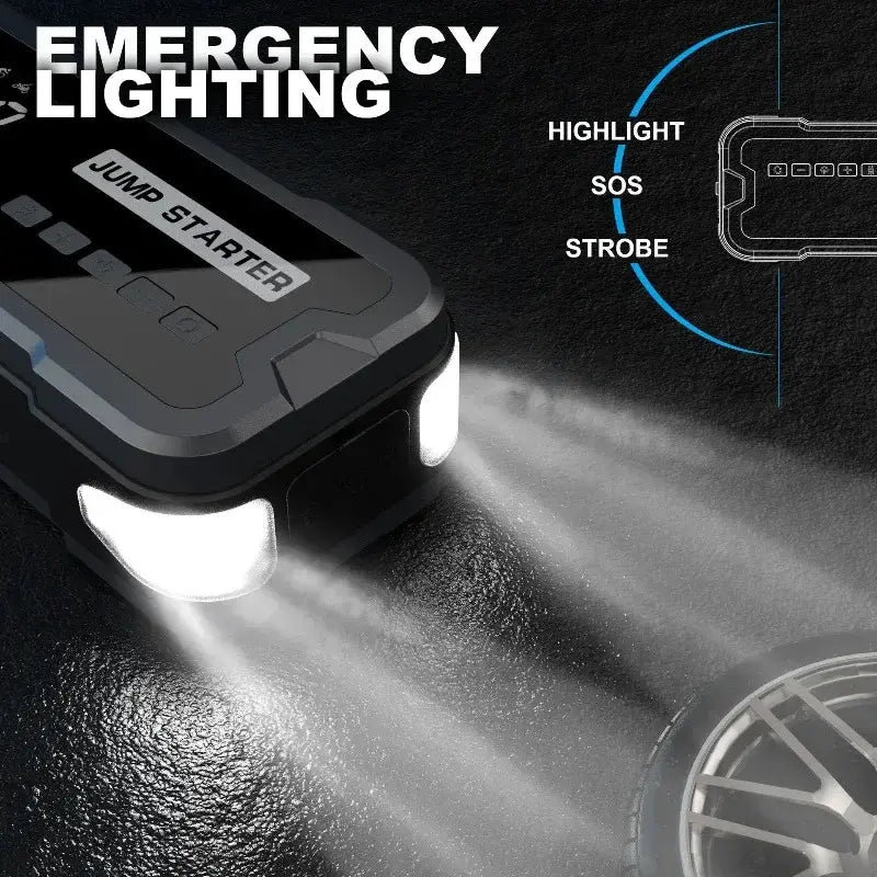 Portable 4 in 1 Jump Starter with Air Pump