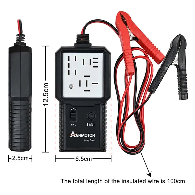 12V 24V Car Relay Tester Electronic Automotive Relay Detector Auto Battery Checker Alternator Analyzer Diagnostic Tool