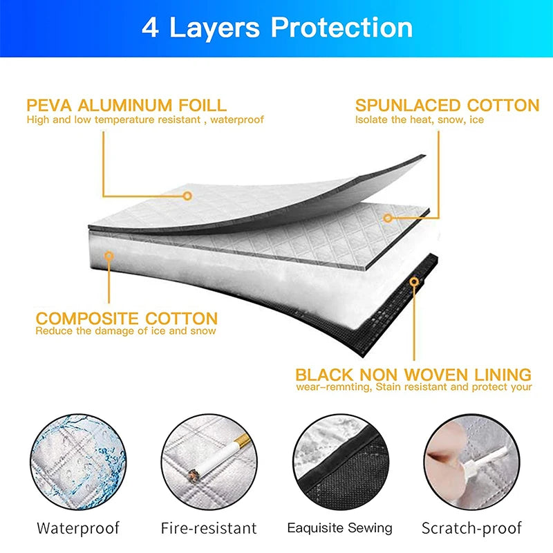 Car Front Windshield Sunshades with Magnetic Anti-Sun Anti-Ice Waterproof Sunshade Attraction Outdoor Auto Exterior Accessories