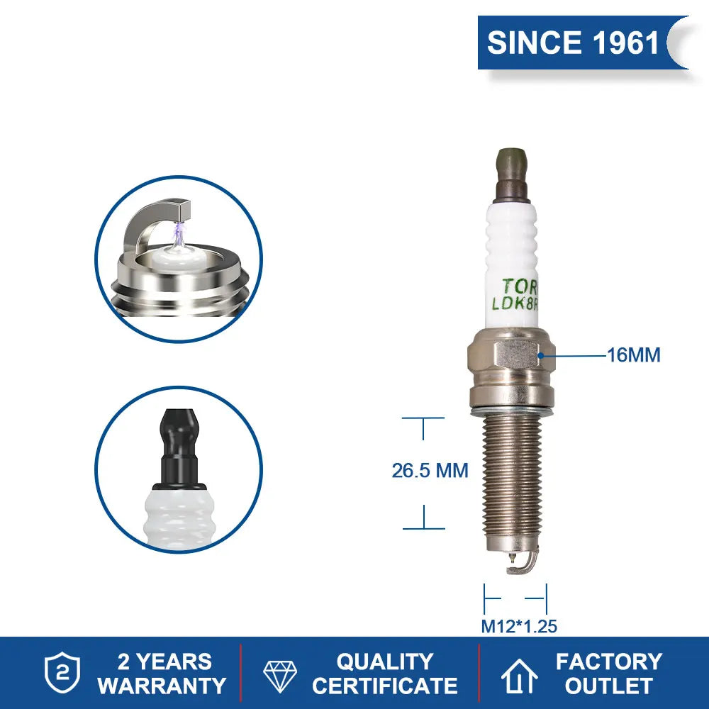 2-8PCS Automobile Iridium Platinum Candles Spark Plugs LDK8RTAIP Ignition System Auto Replacement Parts