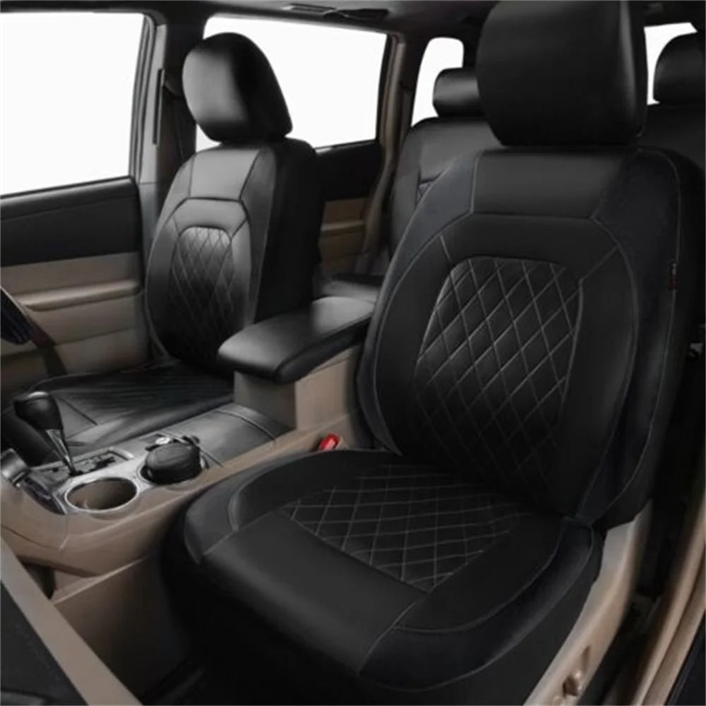 9Pcs/Set Car Seat Cover PU Leather Full Set Full Surrounded Seat Protector Cover Universal Waterproof Seat Cover Auto Interior