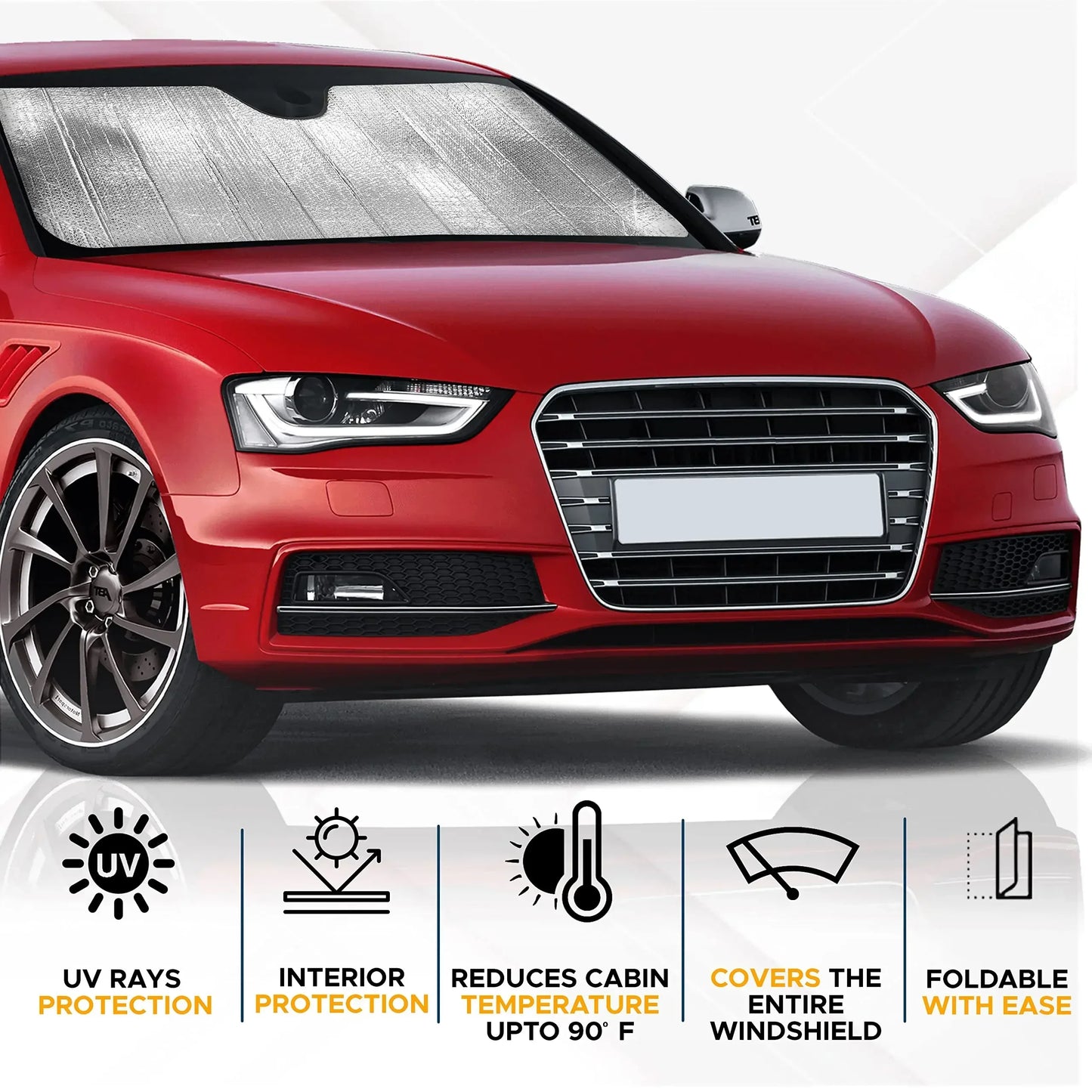 Car Sun Shades Cover Anti-Uv Protection Car Window Sunshades Foldable Outdoor Windshield Sunshade Auto Exterior Accessories