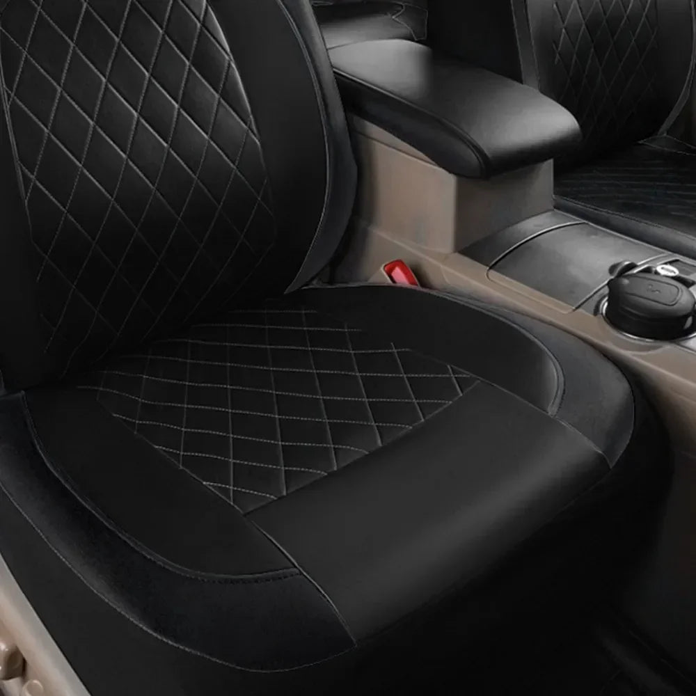 9Pcs/Set Car Seat Cover PU Leather Full Set Full Surrounded Seat Protector Cover Universal Waterproof Seat Cover Auto Interior