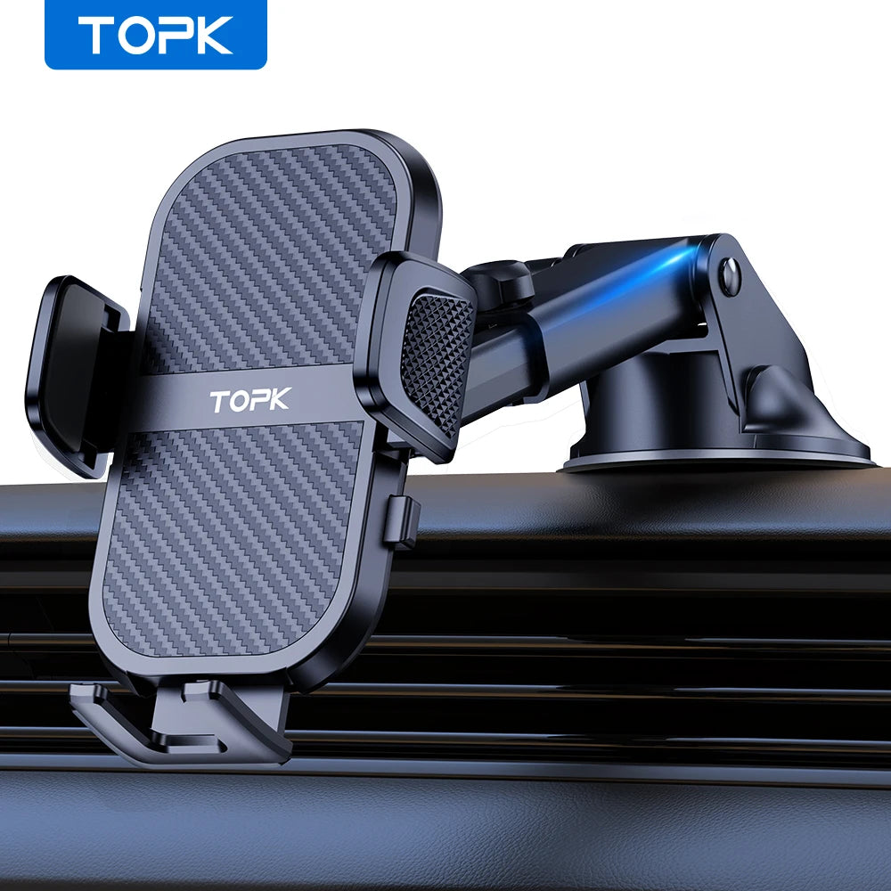 D46 Car Phone Holder Mount, Upgraded Cell Phone Holder for Car Dashboard and Air Vent Compatible with All Smartphones
