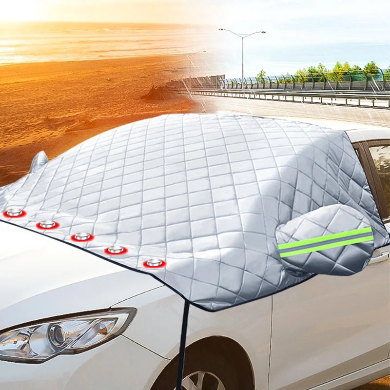Car Front Windshield Sunshades with Magnetic Anti-Sun Anti-Ice Waterproof Sunshade Attraction Outdoor Auto Exterior Accessories