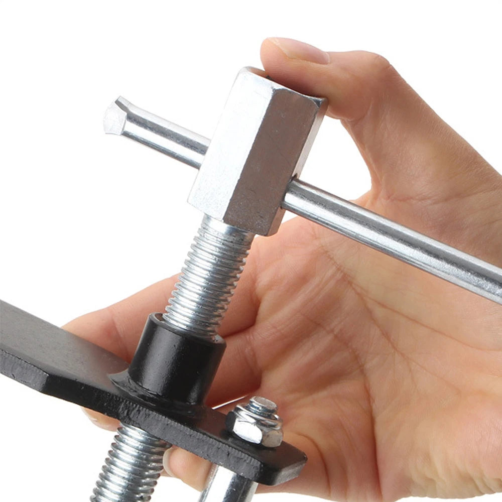 Car Caliper Piston Compressor Installation Adjustable Blackened Steel Spreader Plates T-Bar Disc Brake Pad Spreader Tool