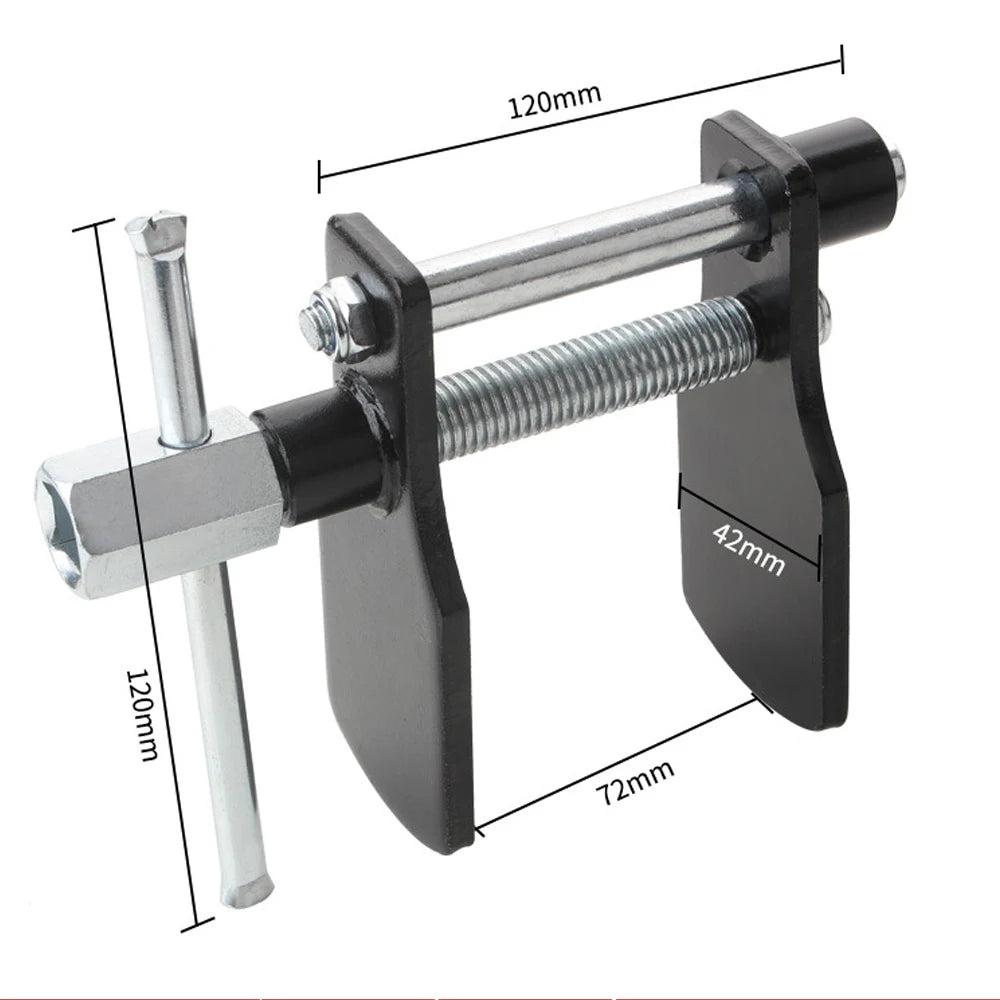 Car Caliper Piston Compressor Installation Adjustable Blackened Steel Spreader Plates T-Bar Disc Brake Pad Spreader Tool