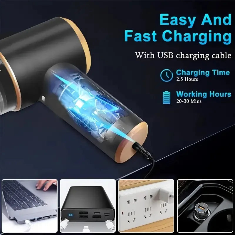 95000Pa Car Vacuum Cleaner Strong Suction Mini Duster Portable Wireless Vacuum Cleaners Powerful Cleaning Machine for Cars Home