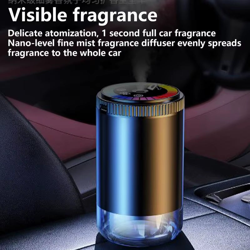 Car Air Purifier Intelligent Perfume Oil Diffuser Romantic Atmosphere LED Light Car Air Fresheners Auto Interior Accessories