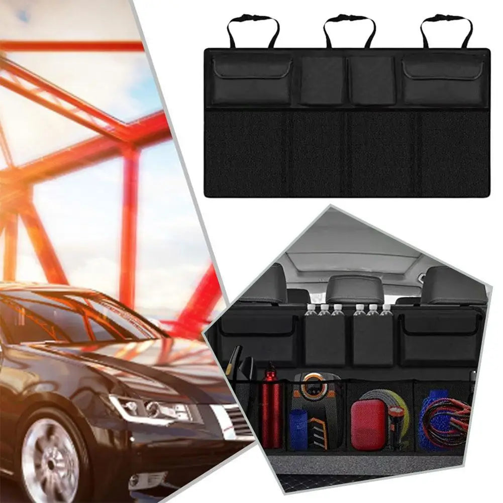 Car Trunk Car Organisers Backseat Hanging Car Organisers with 8 Large Storage Bag Trunk Organizer for SUV Truck Space Savin Z8B5