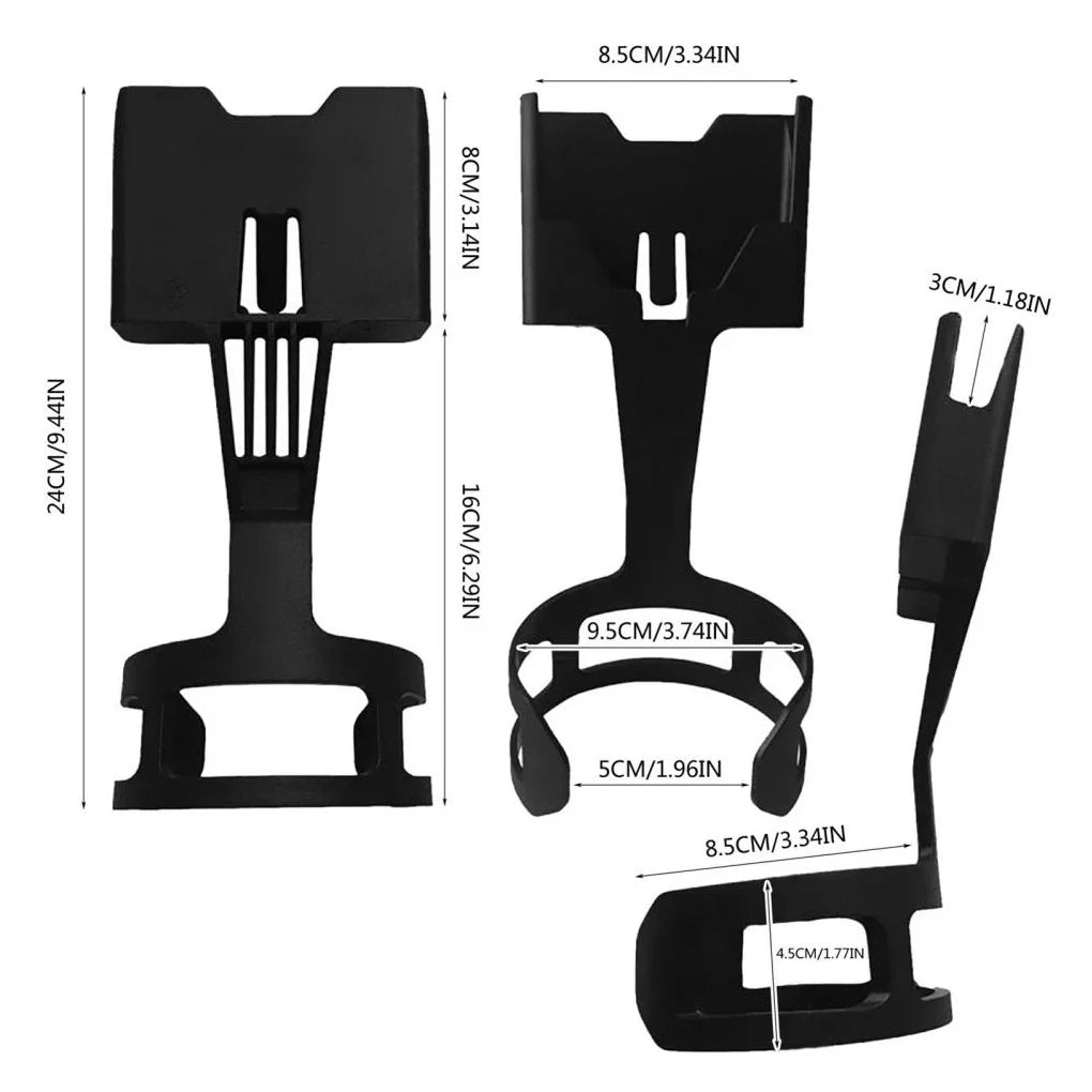 Universal Car Cup Holder 2 in 1 Anti-Falling Stand Base Water Bottle Container Phone Vehicle Interior Organizer
