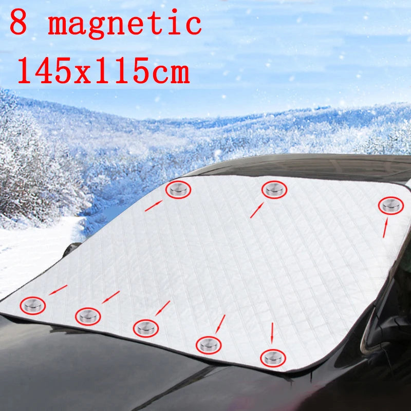 Car Front Windshield Sunshades with Magnetic Anti-Sun Anti-Ice Waterproof Sunshade Attraction Outdoor Auto Exterior Accessories
