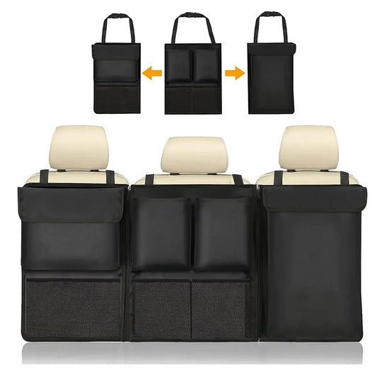 Universal Car Trunk Organizer Large Capacity Oxford Cloth Rear Seat Storage Cargo Rack Removable Seat Back Hanging Organizer