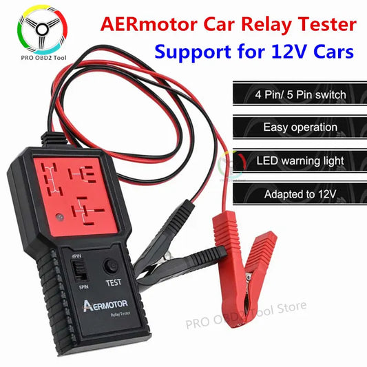 12V 24V Car Relay Tester Electronic Automotive Relay Detector Auto Battery Checker Alternator Analyzer Diagnostic Tool