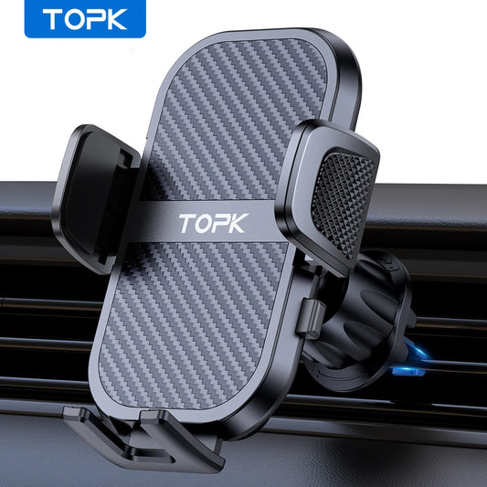D46 Car Phone Holder Mount, Upgraded Cell Phone Holder for Car Dashboard and Air Vent Compatible with All Smartphones