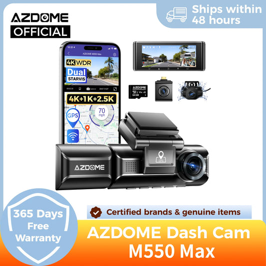 4K Dash Cam M550 Max Built-In GPS Wifi Camera Car DVR 3.18”Screen Night Vision 24H Parking Monitor Support Rear Cam