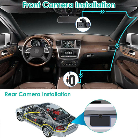 3-Channel Car Camera with 32GB MMC Card