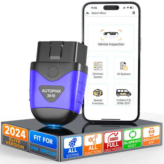 3610 Bluetooth Diagnostic Tool for VAG VW Audi Skoda SEAT 12V Cars Full-System OBD2 Scanner Code Reader ABS SRS EPB