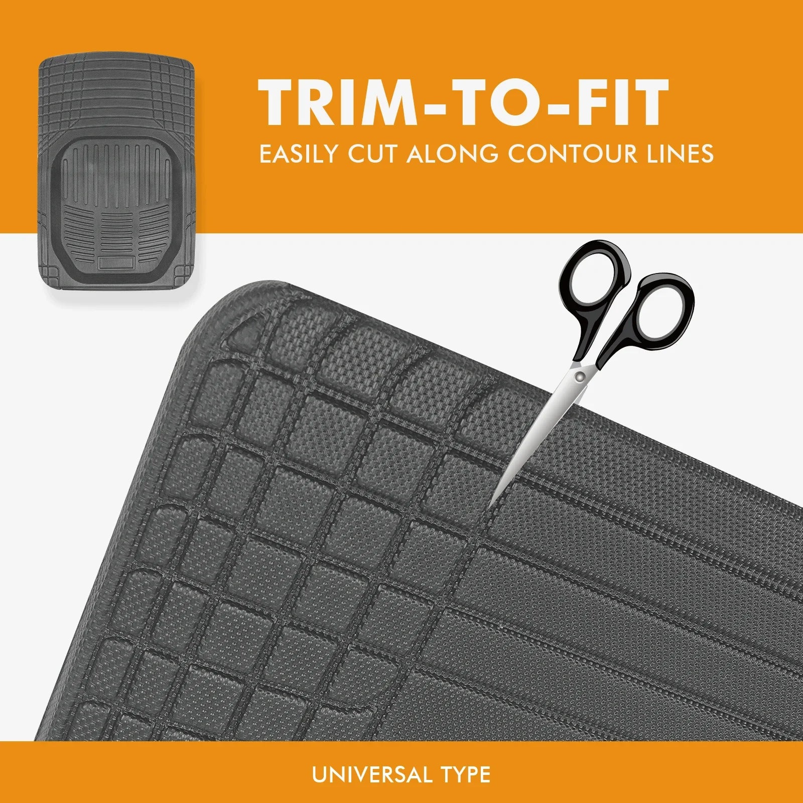 5Pcs Universal Auto Car Floor Mats All-Weather TPE Foot Mats Pad Waterproof Tray Mat Interior Accessories for Ford Explorer