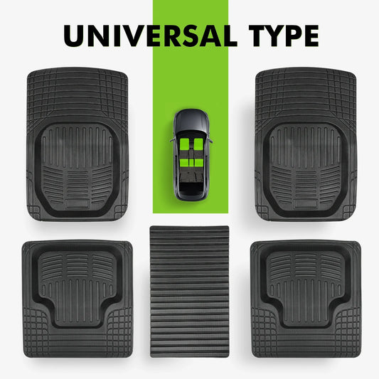 5Pcs Universal Auto Car Floor Mats All-Weather TPE Foot Mats Pad Waterproof Tray Mat Interior Accessories for Ford Explorer